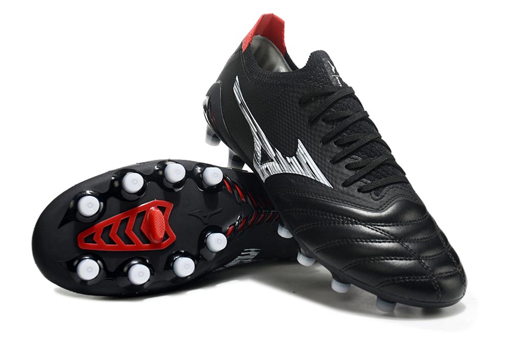 Men's Mizuno Morelia Neo 3 FG Soccer Cleats - Black/White/Red