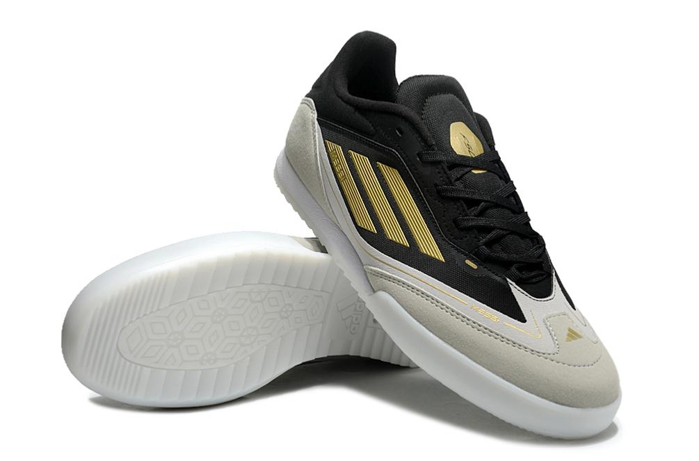 Men's Messi Adizero F50 Freestyle IC Soccer Shoes - Grey/Black/Gold