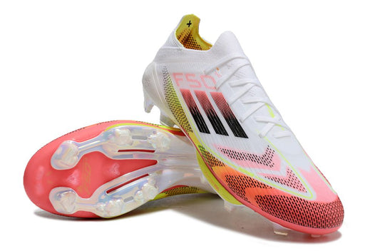 Men's Adidas F50+ Lightstrike Pro FG Soccer Cleats - White/Red/Blue