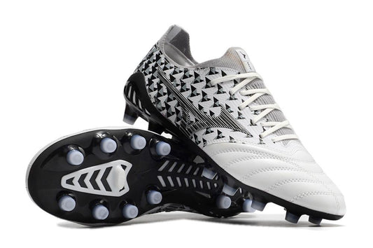 Men's Mizuno Morelia Neo 3 FG Soccer Cleats - White/Silver/Black