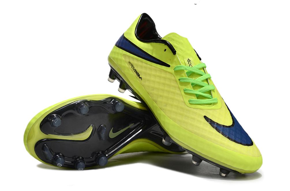 Men's Nike Hypervenom Phantom FG Soccer Cleats - Yellow/Blue/Black