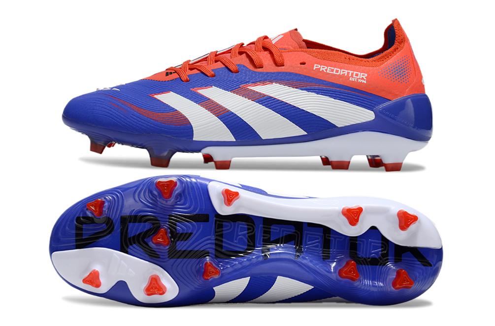 Unisex Adidas Predator 25 Elite FG Soccer Cleats - Blue/White/Red