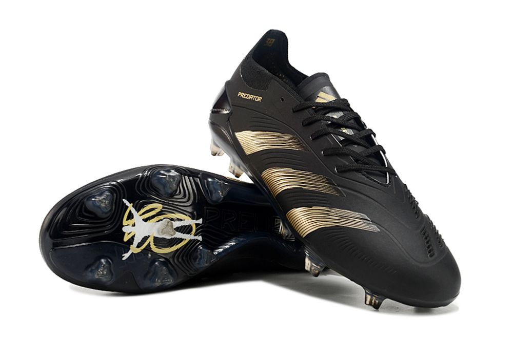 Men's Adidas Predator 24 Elite FG Soccer Cleats - White/Black/Gold