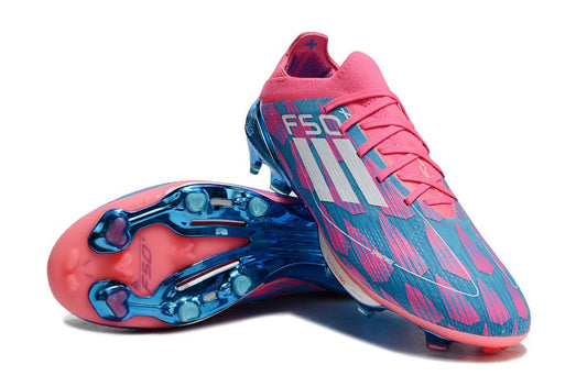 Men's Adidas F50+ Lightstrike Pro FG Soccer Cleats - Blue/Pink/White