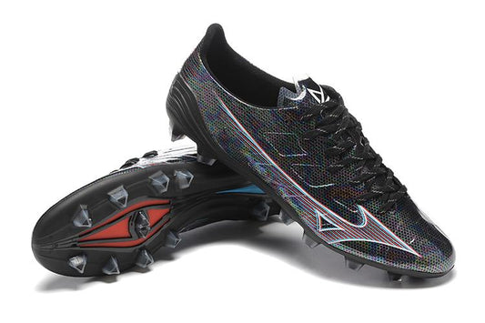 Men's Mizuno  FG Soccer Cleats - Black/Black/Red