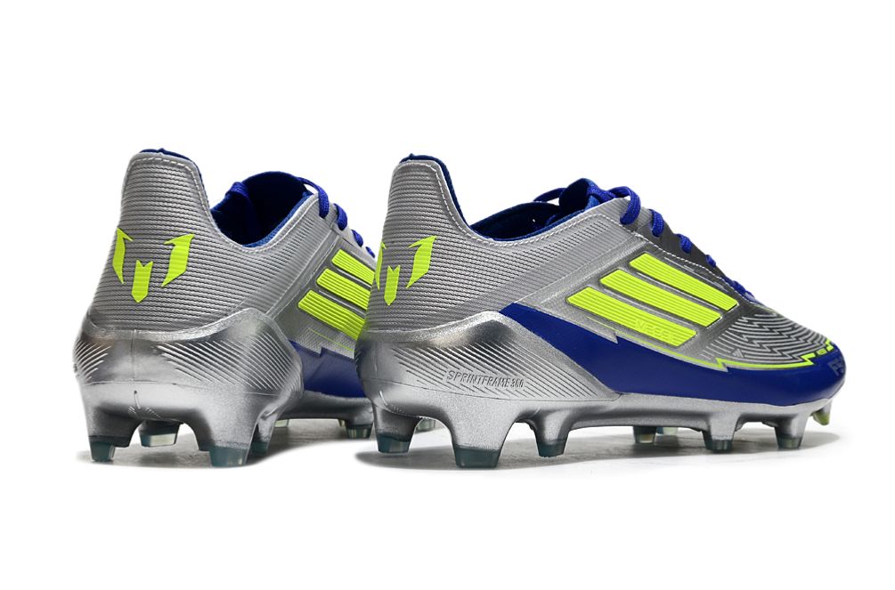 Unisex Messi x Adidas F50 Elite FG Soccer Cleats - Grey/blue/yellow