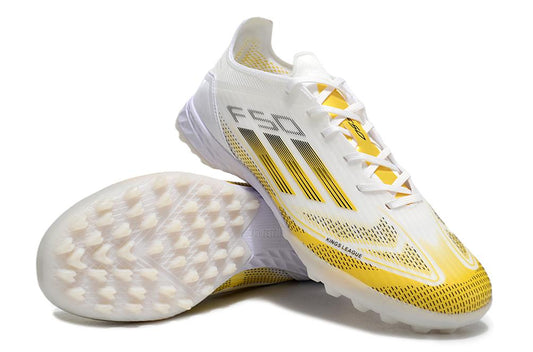 Men's Adidas F50 Elite Kings League TF Soccer Shoes - White/Yellow/Black