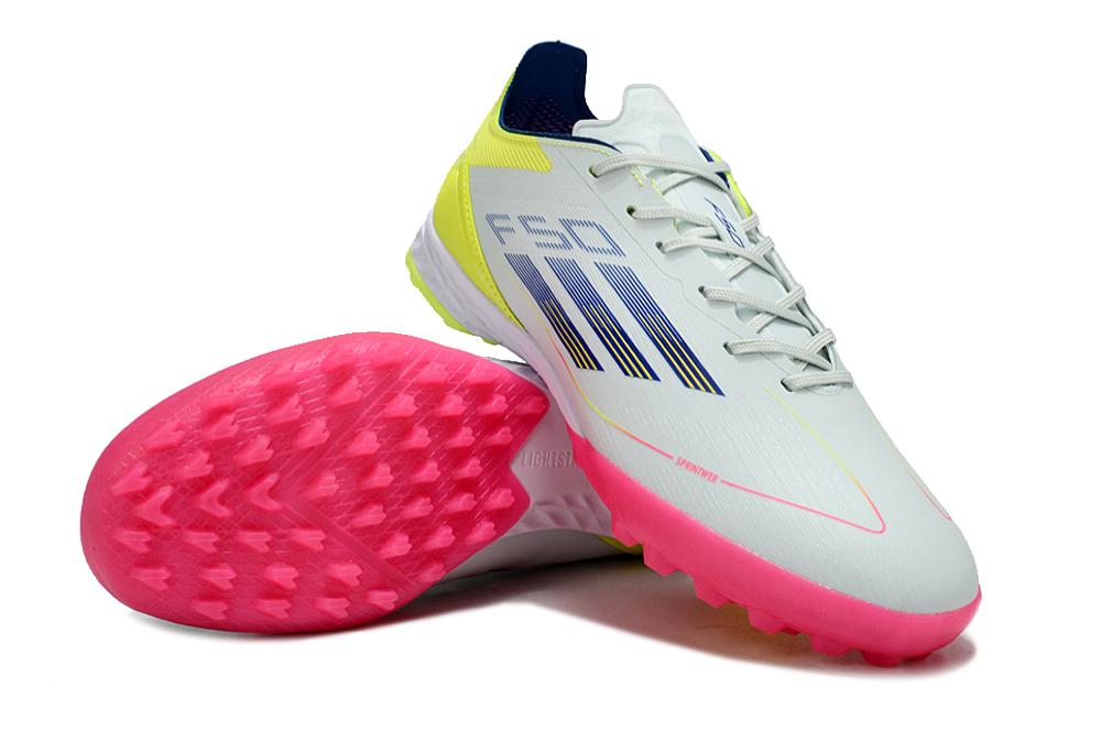 Men's Adidas F50 Pro TF Soccer Shoes - Almost Blue/Semi Lucid Blue/Semi Solar Yellow