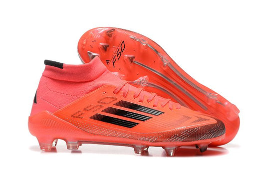 Men's Adidas F50 Elite Mid FG Soccer Cleats - Red/Black/Silver