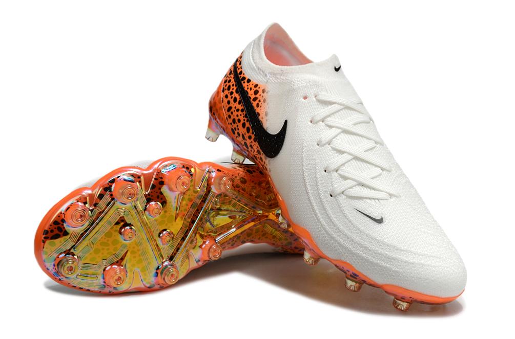 Men's Nike Phantom Luna Elite AG Soccer Cleats - White/Orange/Black