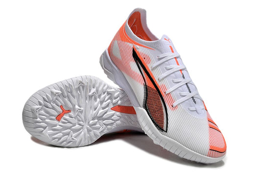 Men's Puma Ultra Ultimate TF Soccer Shoes - White/Orange/Black