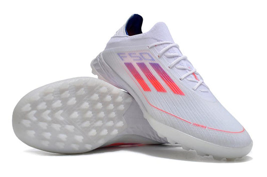 Men's Adidas F50 Adizero TF Soccer Shoes - White/Red/Blue