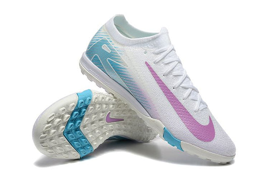 Men's Nike Air Zoom Mercurial Vapor 16 Elite TF Soccer Shoes - White/Purple/Blue