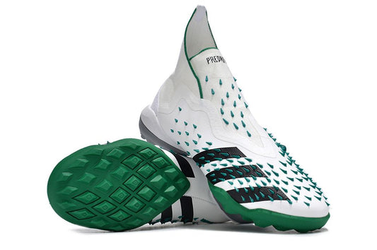 Men's Adidas Predator Freak+ TF Soccer Shoes - White/Green/Black