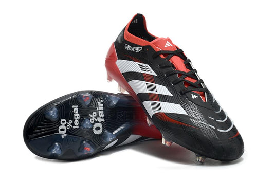 Unisex Adidas Predator 25 Elite FG Soccer Cleats - Black/White/Red