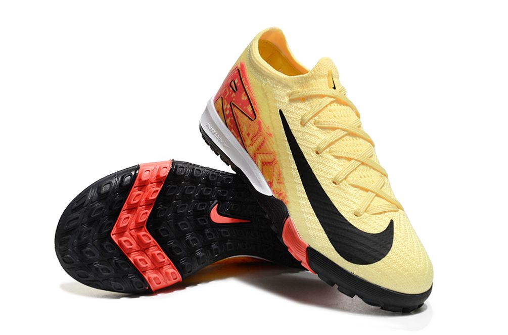 Kids Nike Air Zoom Mercurial Vapor 16 Elite TF Soccer Shoes - Yellow/Black/Red