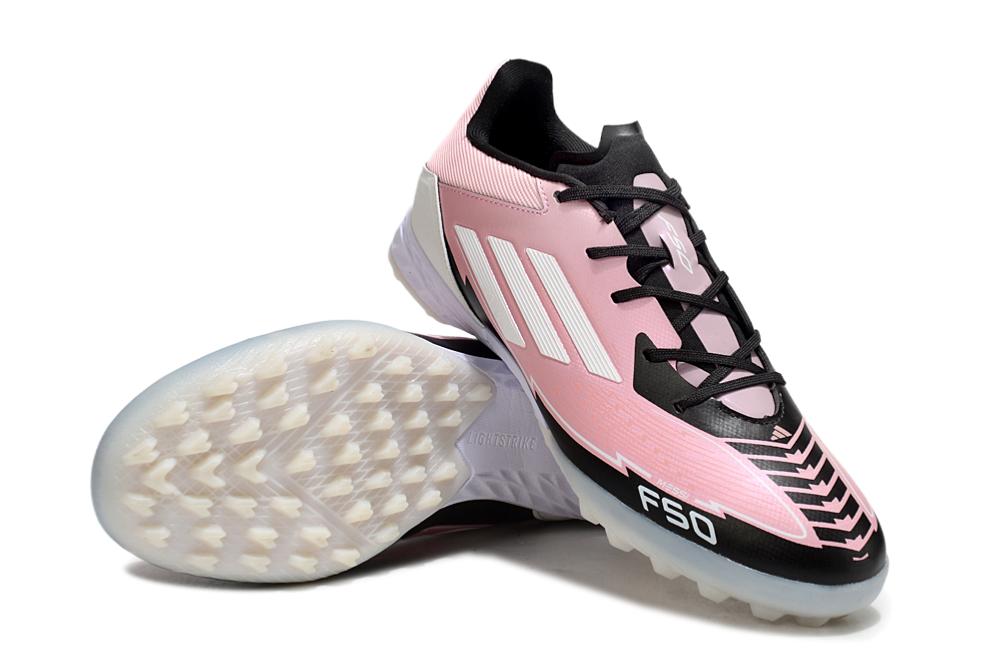 Men's Adidas x Messi F50 Pro TF Soccer Shoes - Pink/Black/White