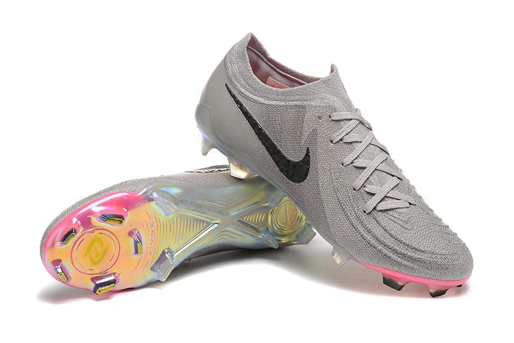 Men's Nike Phantom Luna Elite FG Soccer Cleats - Grey/Yellow/Black