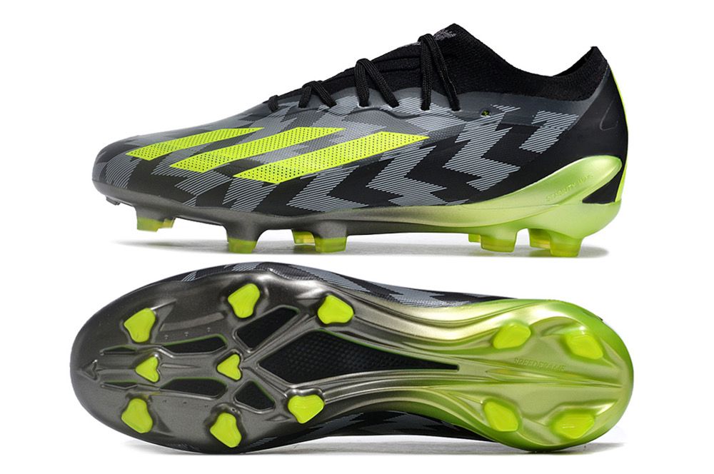 Adidas X Crazyfast.1 FG Football Cleats - Black/White/Yellow