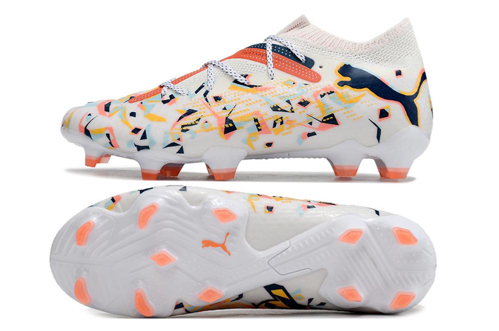 Puma Future ultimate FG-White/Yellow/Black/Orange