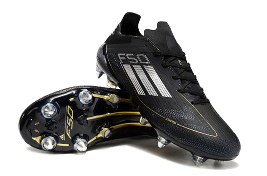 Adidas F50 Elite SG - Black/Gold(Metal stud)