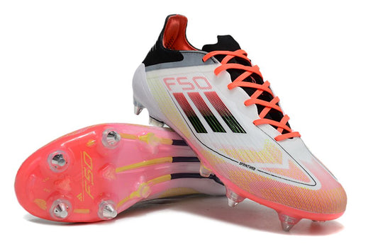 Adidas F50 Elite SG - white/Black/Red/Yellow (Metal stud)