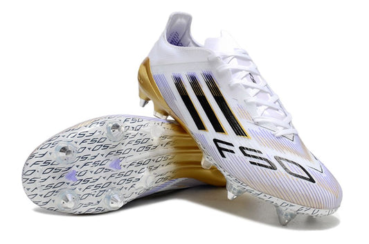 Adidas F50 Elite SG - white/Black/Yellow (Metal stud)