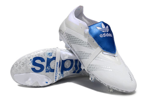 Adidas Predator Elite Accuracy Foldover Tongue FG-White/Blue/Grey David Beckham boots