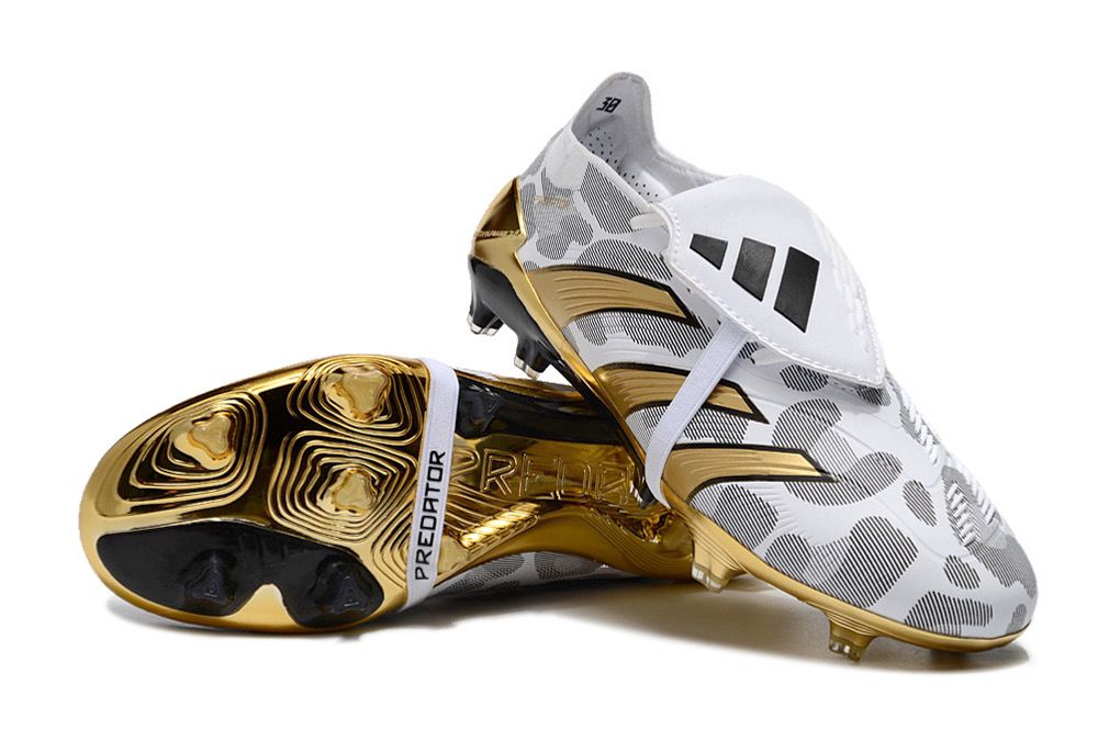 Adidas Predator Elite Accuracy Foldover Tongue FG-White/Silver/Gold/Black