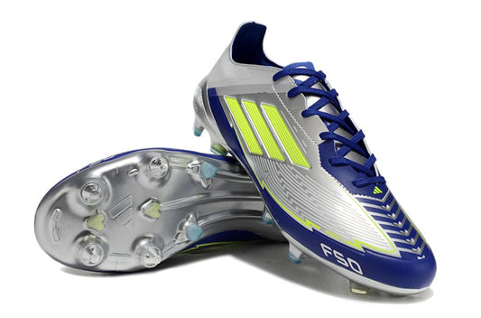 Adidas F50 Elite SG - Grey/Yellow/blue(Metal stud)