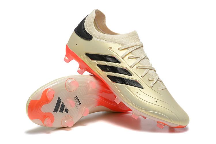 Men's Adidas Copa Pure 2+ FG Soccer Cleats - Beige/Black/Red