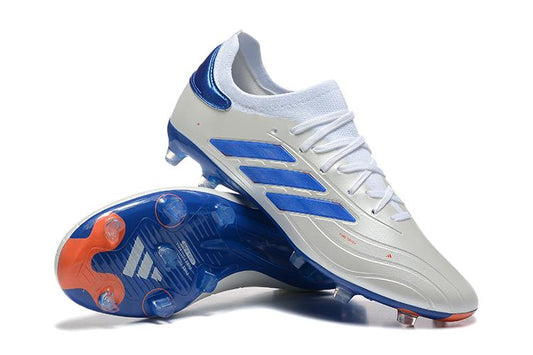 Men's Adidas Copa Pure 2 FG Soccer Cleats - Silver/Blue/Red