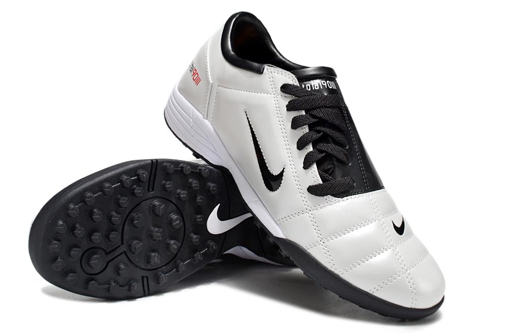 Men's Nike Total 90 II TF Soccer Shoes - Silver/Black/White