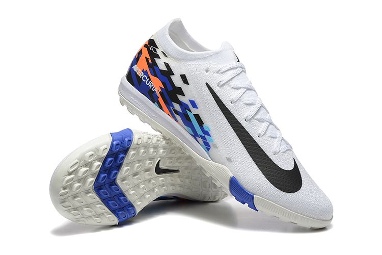 Men's Nike Air Zoom Mercurial Vapor 16 Elite TF Soccer Shoes - White/Blue/Black