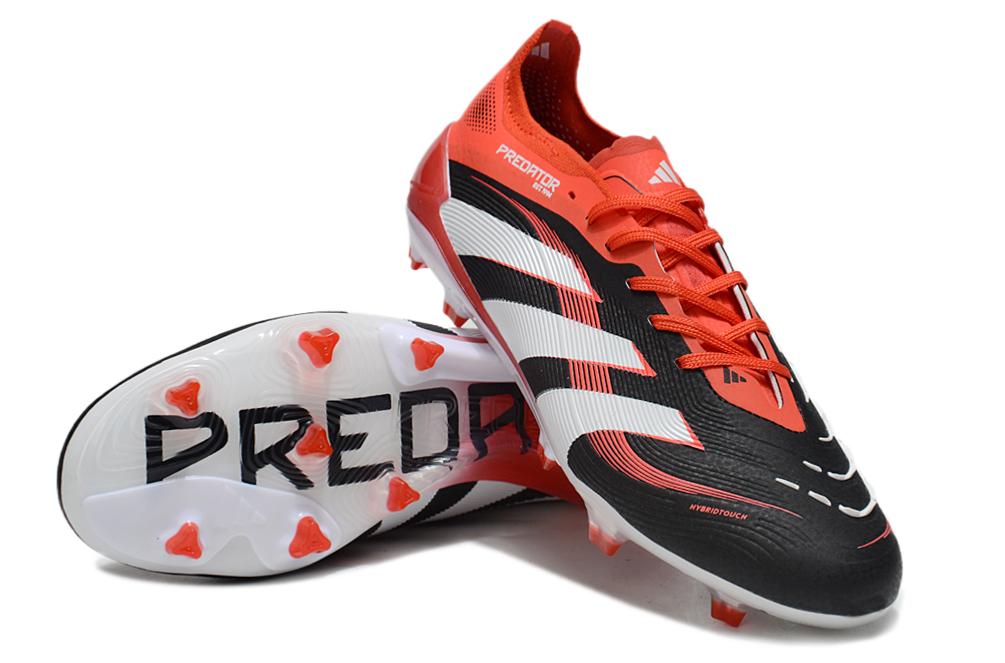 Unisex Adidas Predator 25 Elite FG Soccer Cleats - Black/White/Red