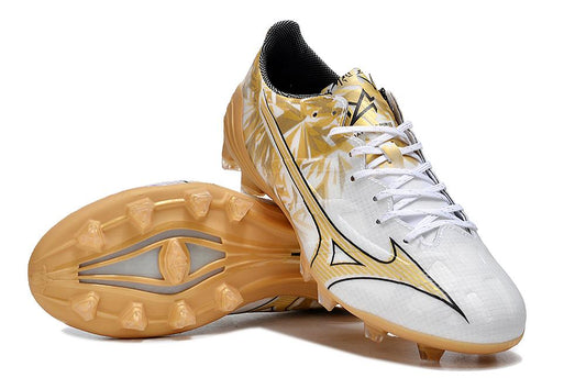 Men's Mizuno Morelia Neo 3 FG Soccer Cleats - White/Gold