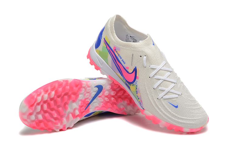 Men's Nike Phantom GX 2 Elite TF Soccer Shoes - White/Blue/Pink/Yellow