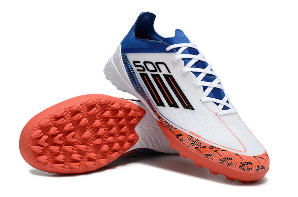 Men's Adidas F50 Elite TF Soccer Shoes - White/Black/Blue/Red