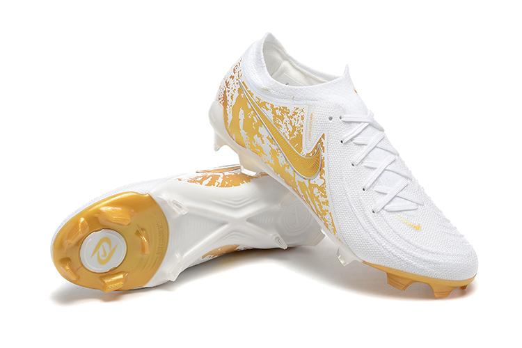 Men's Nike Phantom Luna Elite FG Soccer Cleats - White/Gold