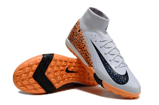 Unisex Nike Mercurial Superfly 10 Elite TF Soccer Cleats - White/Black/Orange