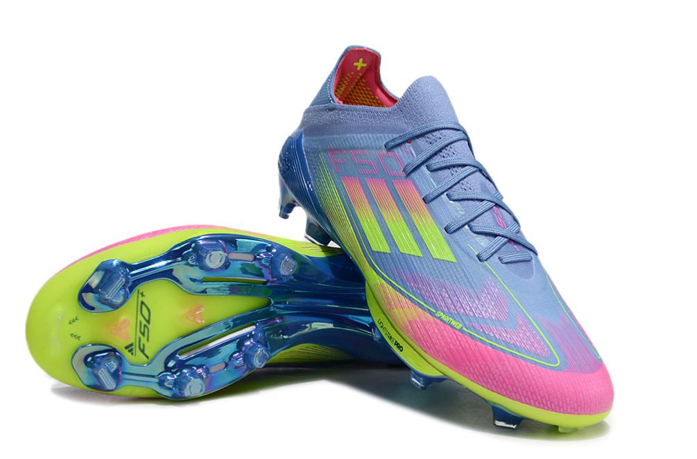 Men's Adidas F50+ Lightstrike 304+ Elite FG Soccer Cleats - Pink/blue/green