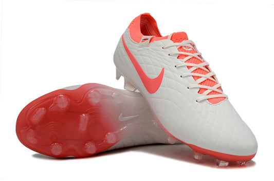 Men's Nike Tiempo Legend 10 Elite FG Soccer Cleats - White/Red