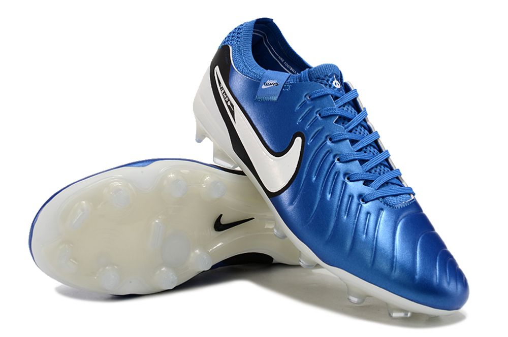 Unisex Nike Tiempo Legend 10 Elite FG Soccer Cleats - Blue/White/Black