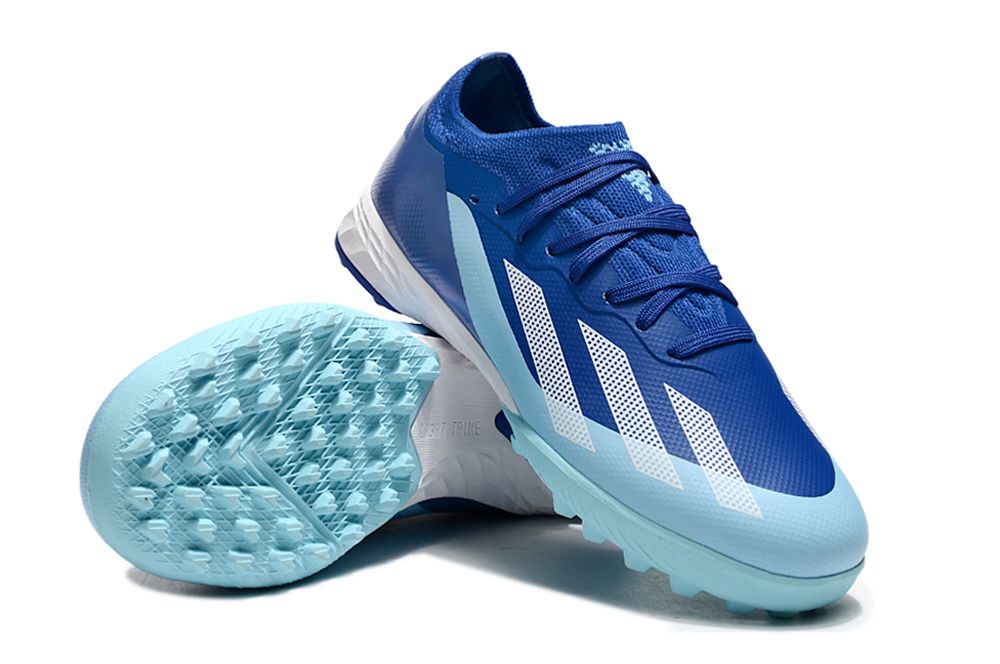 Kids Adidas X Speedportal.1 TF Soccer Shoes - Blue/White/Jade